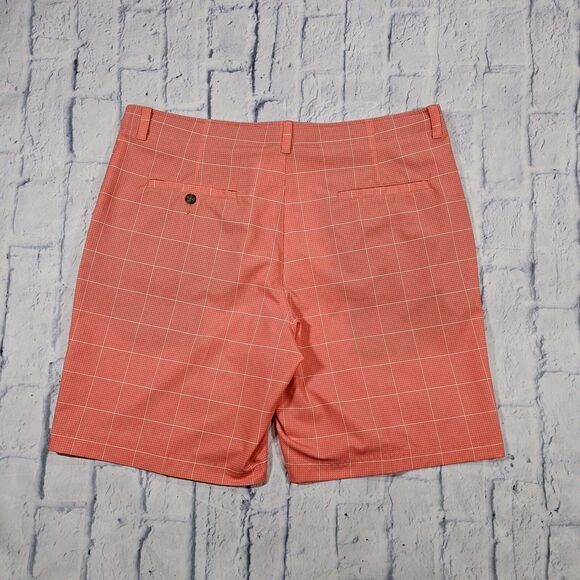 Pro Tour Shorts MENS SIZE 38 Cool Play Plaid Flat Front Golf Pink - Picture 7 of 10